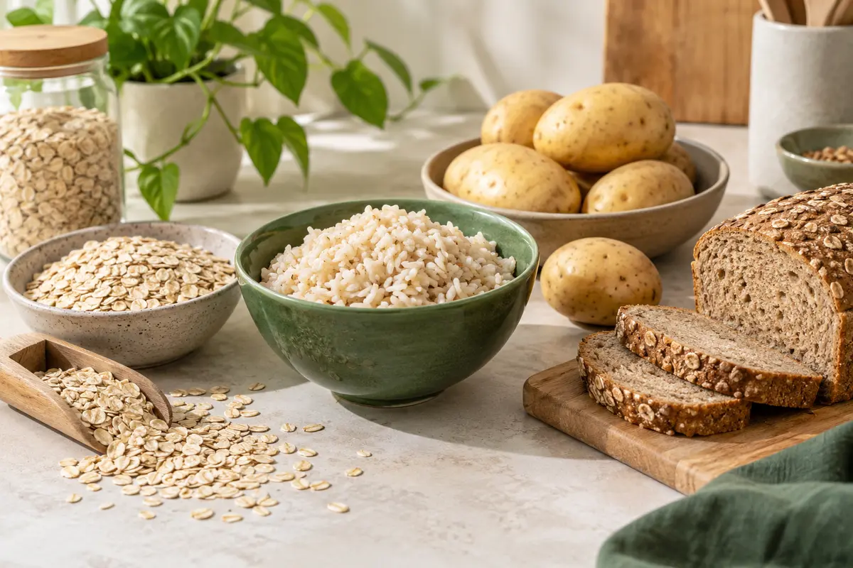 Rice, oats, potatoes and wholegrain bread for everyday energy